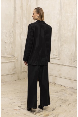 Pinstripe Allure Pants Black